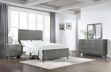 Coaster Nathan 4-piece Eastern King Bedroom Set Grey