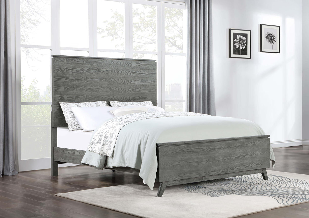 Coaster Nathan Wood California King Panel Bed Grey