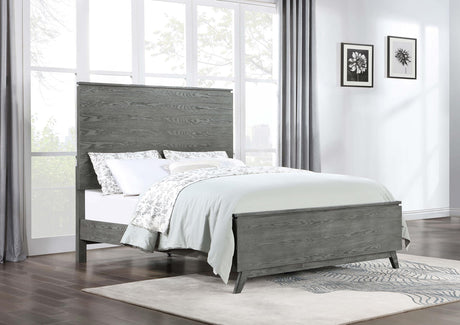 Coaster Nathan Wood California King Panel Bed Grey