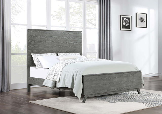 Coaster Nathan Wood California King Panel Bed Grey