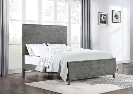 Coaster Nathan Wood Queen Panel Bed Grey