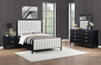 Coaster Brookmead 4-piece Upholstered Queen Bedroom Set Black