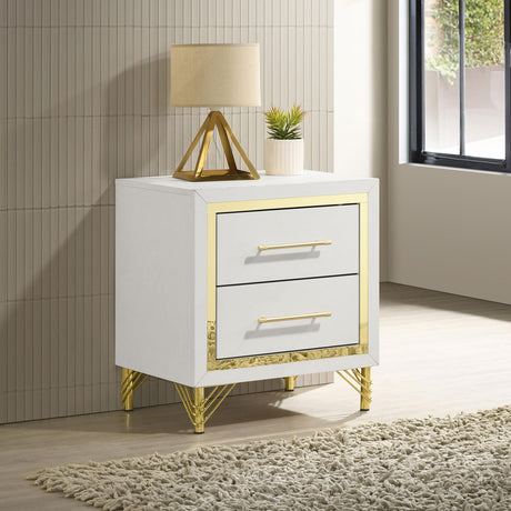 Coaster Lucia 2-drawer Nightstand Bedside Table White