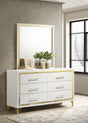 Coaster Lucia 6-drawer Dresser with Mirror White