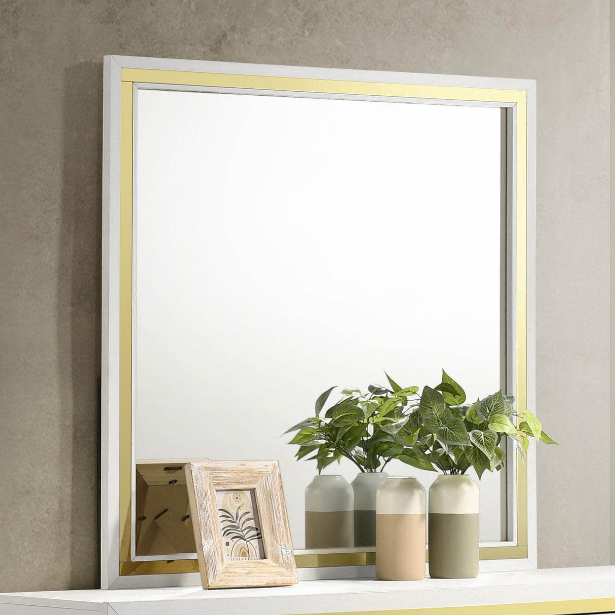 Coaster Lucia Dresser Mirror White
