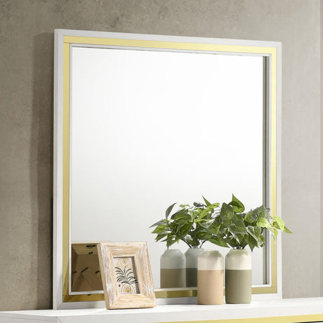 Coaster Lucia Dresser Mirror White