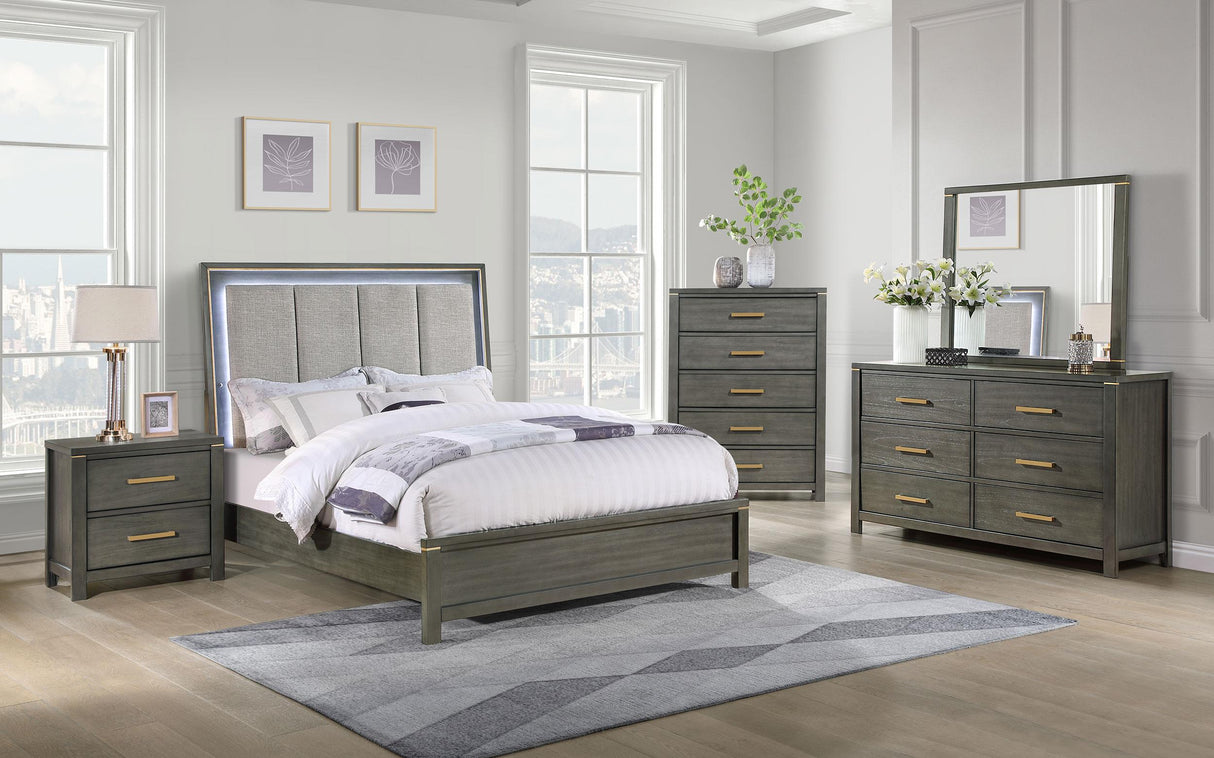 Coaster Kieran 5-piece Eastern King Bedroom Set Grey