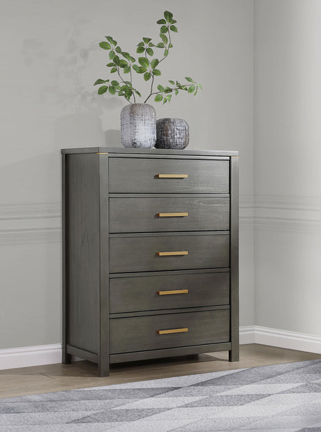 Coaster Kieran 5-drawer Bedroom Chest Grey