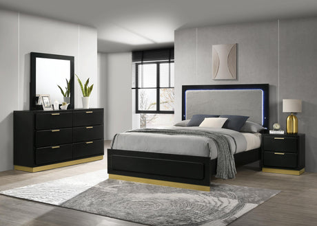 Coaster Caraway 4-piece Eastern King Bedroom Set Black