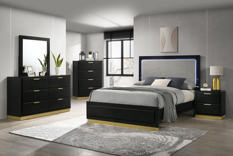 Coaster Caraway 5-piece Queen Bedroom Set Black