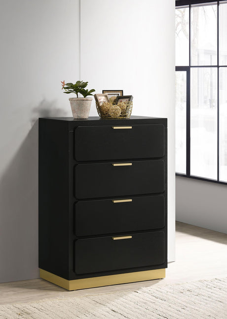Coaster Caraway 4-drawer Bedroom Chest Black