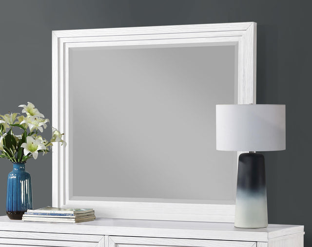 Coaster Marielle Dresser Mirror Distressed White