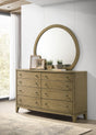 Coaster Granada 8-drawer Dresser and Mirror Natural Pine