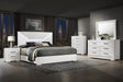 Coaster Ives 5-piece Eastern King Bedroom Set White High Gloss
