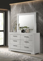 Coaster Ives 6-drawer Dresser and Mirror White High Gloss