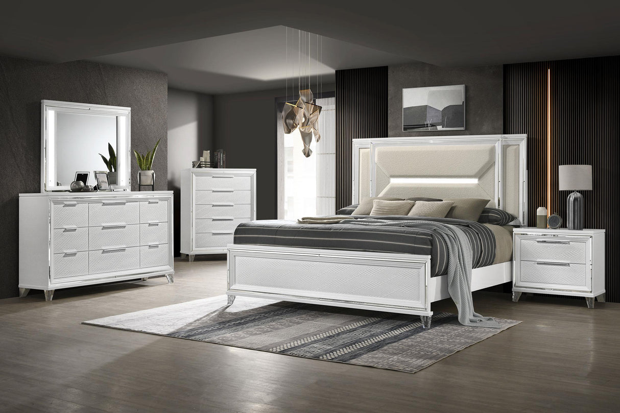 Coaster Marmore 5-piece California King Bedroom Set White