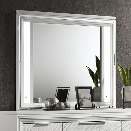 Coaster Marmore LED Dresser Mirror White