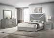 Coaster Ives 4-piece Eastern King Bedroom Set Grey High Gloss