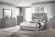 Coaster Ives 5-piece Eastern King Bedroom Set Grey High Gloss