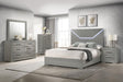 Coaster Ives 5-piece Queen Bedroom Set Grey High Gloss