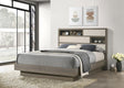 Coaster Fenwick Queen Bed Bookcase Headboard Grey Oak