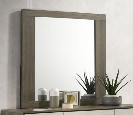 Coaster Fenwick Dresser Mirror Grey Oak