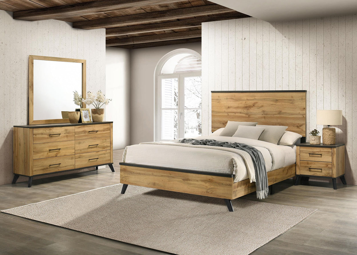 Coaster Kaywood 4-piece Eastern King Bedroom Set Natural Pine
