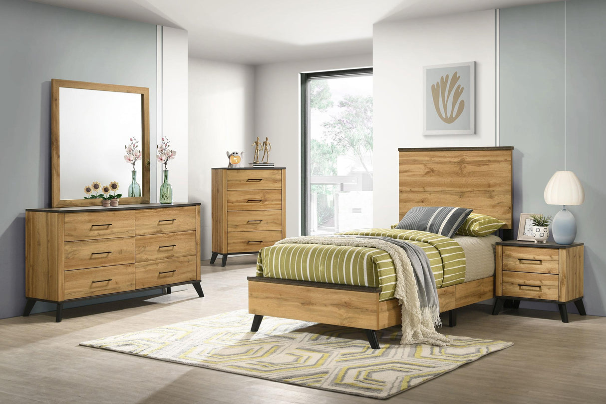 Coaster Kaywood 5-piece Twin Bedroom Set Natural Pine