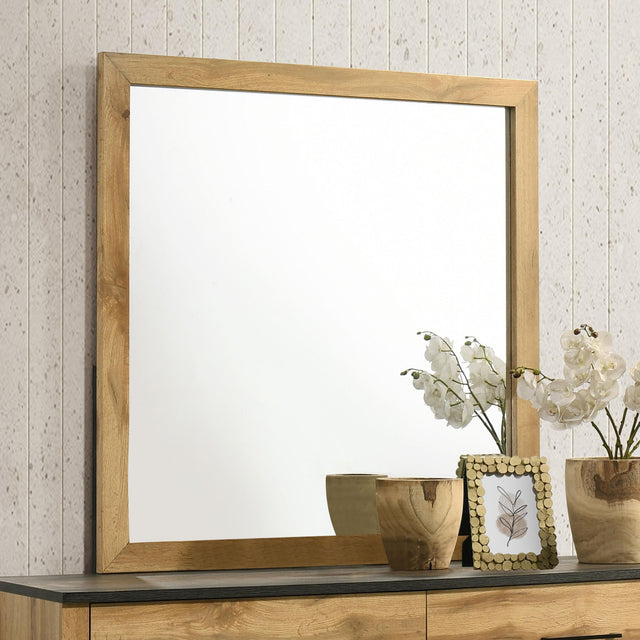 Coaster Kaywood Dresser Mirror Natural Pine