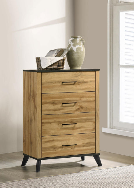 Coaster Kaywood 4-drawer Bedroom Chest of Drawers Natural Pine
