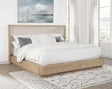 Coaster Kailani 49-inch Eastern King Wingback Bed Beige Oak