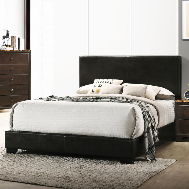 Coaster Conner Upholstered Queen Panel Bed Black