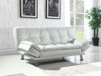 Coaster Dilleston Upholstered Tufted Convertible Sofa Bed White