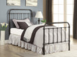 Coaster Livingston Metal Twin Open Frame Bed Dark Bronze