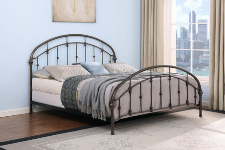 Coaster Rowan Metal Eastern King Open Frame Bed Dark Bronze