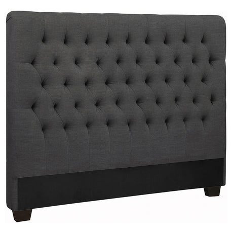 Coaster Chloe Upholstered Full Panel Headboard Charcoal