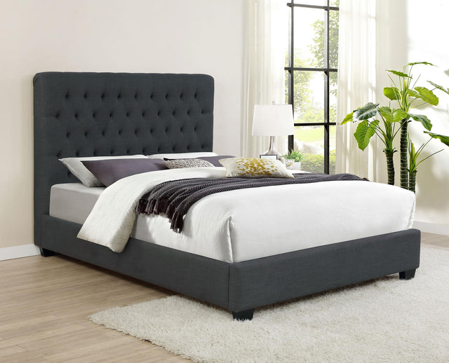 Coaster Chloe Upholstered Full Panel Bed Charcoal