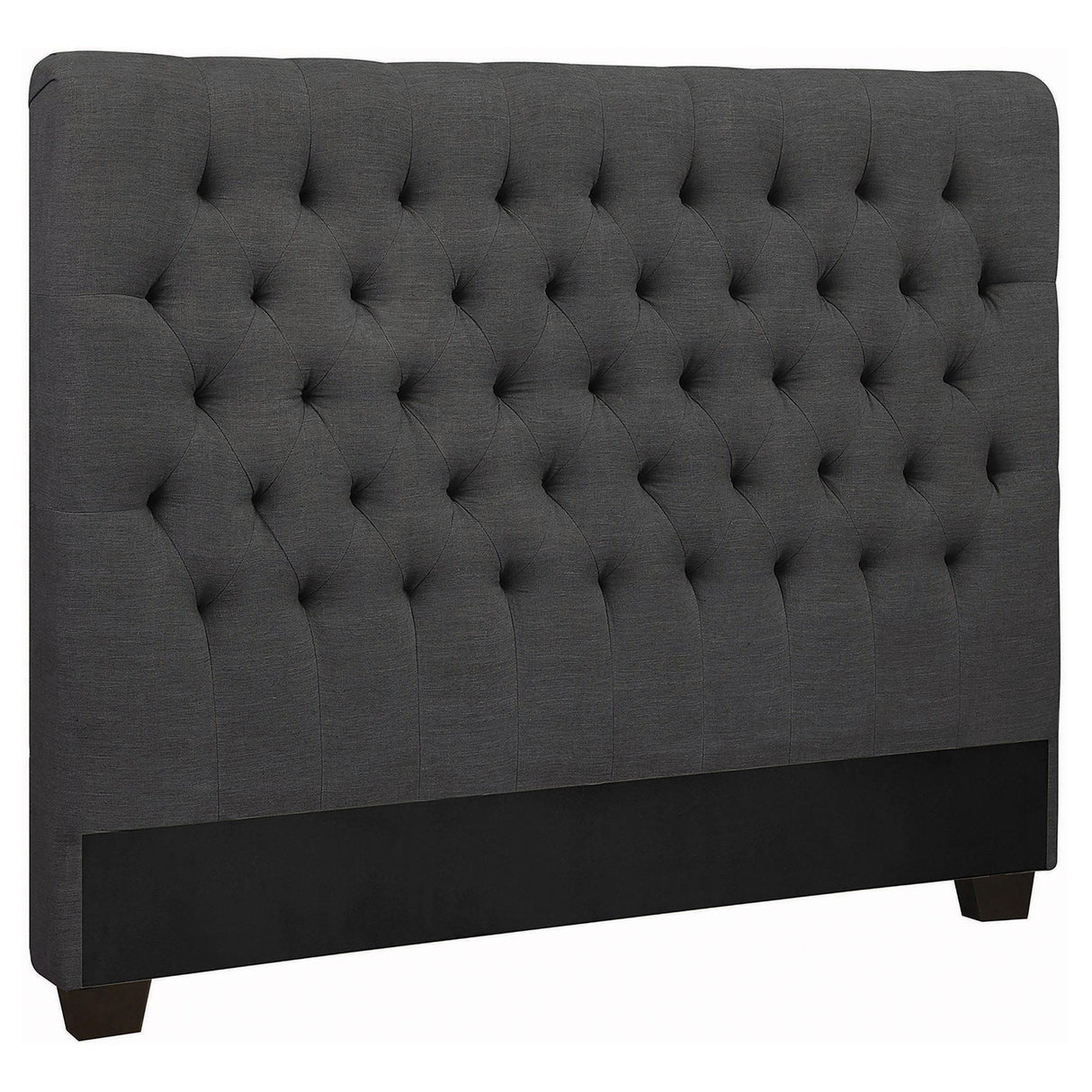 Coaster Chloe Upholstered Eastern King Panel Headboard Charcoal