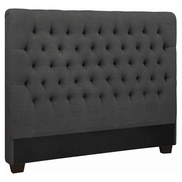 Coaster Chloe Upholstered Eastern King Panel Headboard Charcoal
