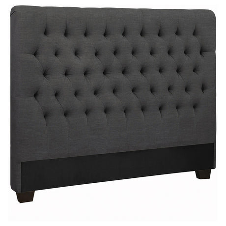 Coaster Chloe Upholstered Queen Panel Headboard Charcoal