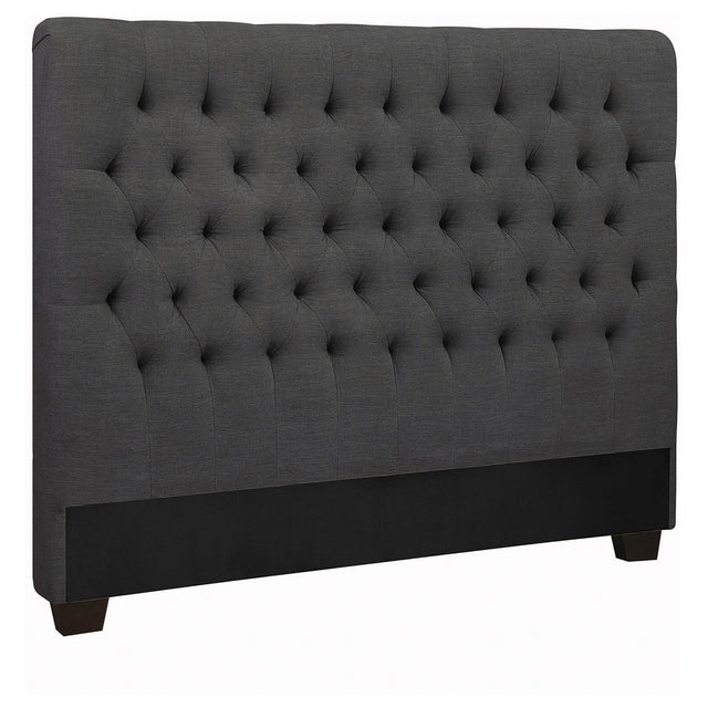 Coaster Chloe Upholstered Queen Panel Headboard Charcoal