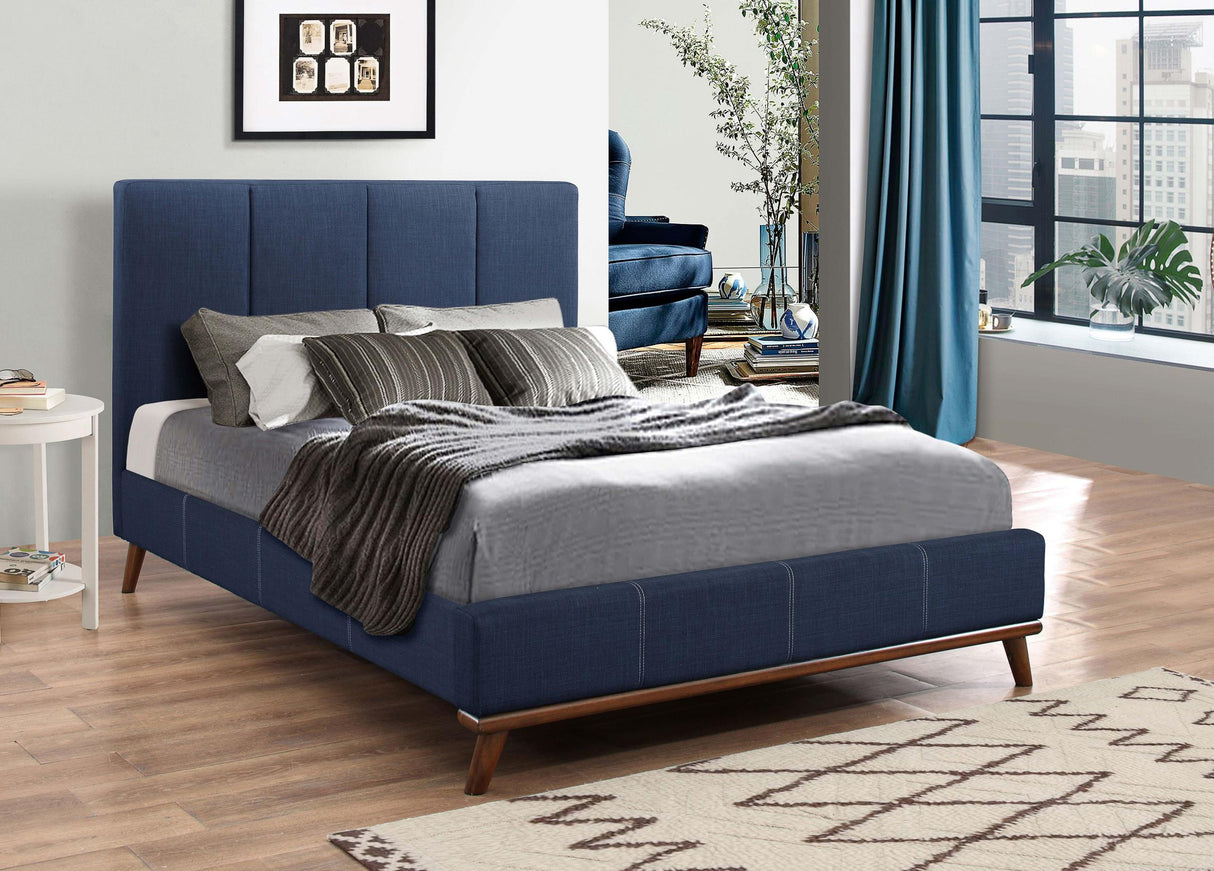 Coaster Charity Upholstered Full Panel Bed Blue