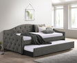 Coaster Sadie Upholstered Twin Daybed with Trundle Grey