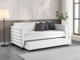 Coaster Patricia Boucle Upholstered Twin Day Bed with Trundle White