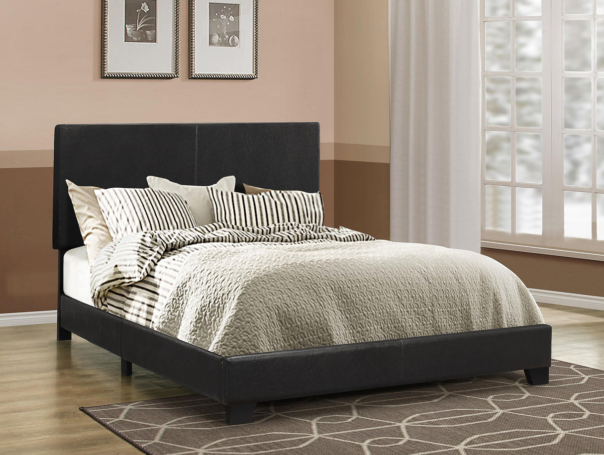 Coaster Dorian Upholstered California King Panel Bed Black