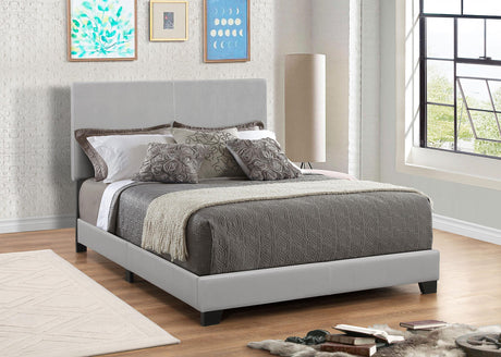 Coaster Dorian Upholstered Eastern King Panel Bed Grey
