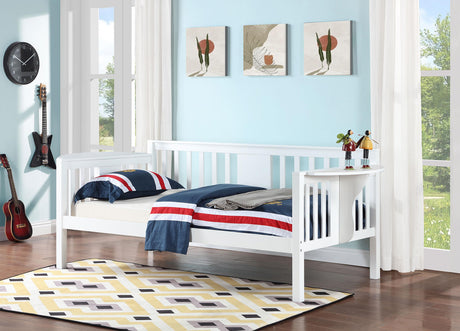 Coaster Bethany Wood Twin Daybed with Drop-down Tables White