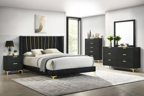 Coaster Kendall 5-piece Eastern King Bedroom Set Black