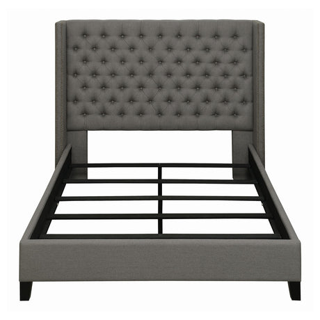 Coaster Bancroft Upholstered Queen Wingback Headboard Grey