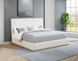 Coaster Knox Upholstered EASTERN KING Panel Bed Cream